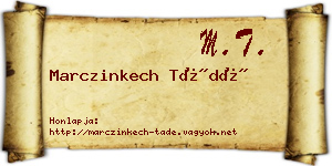 Marczinkech Tádé névjegykártya